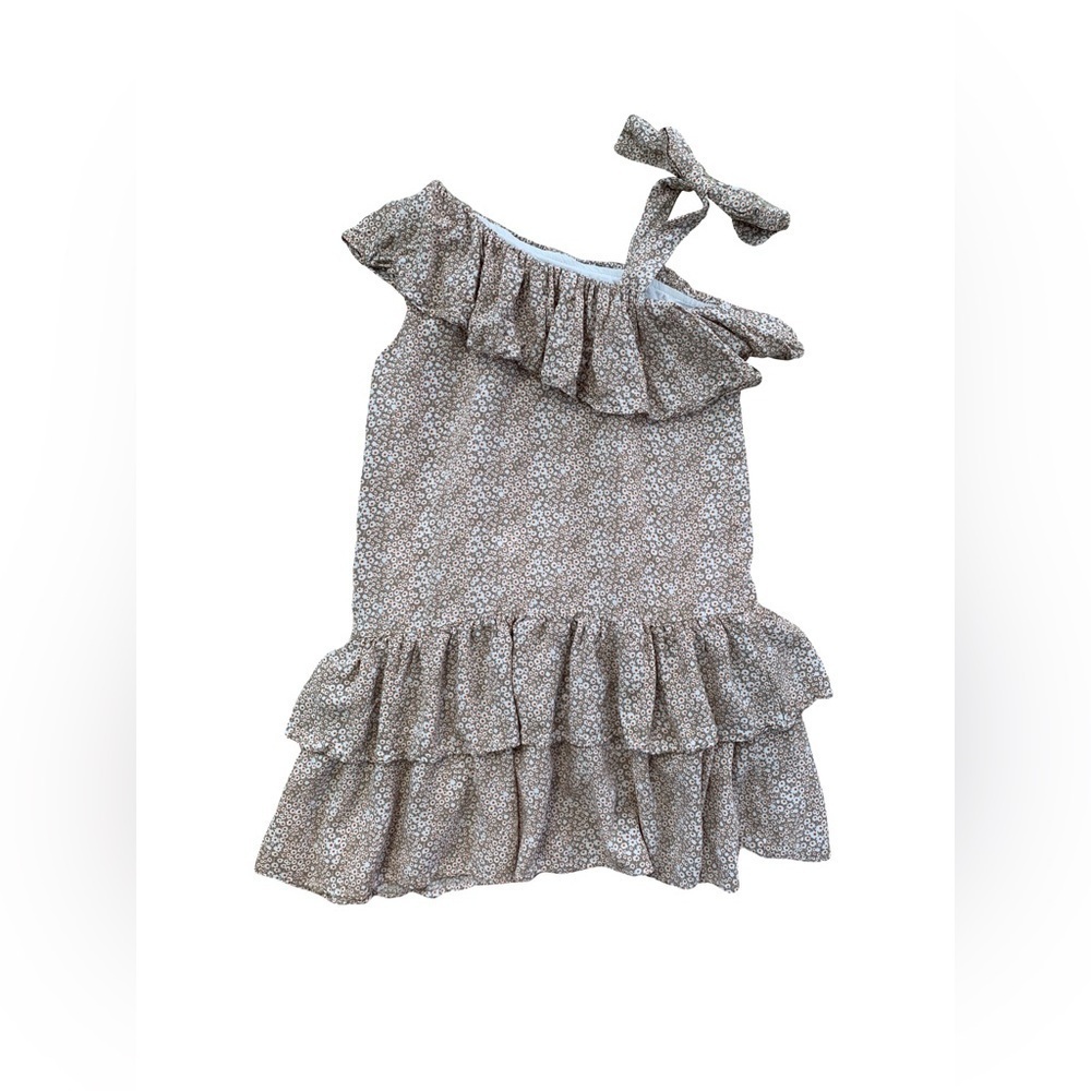 Mabel + Honey Size 7 Dancing Dandelions Viscose Dress